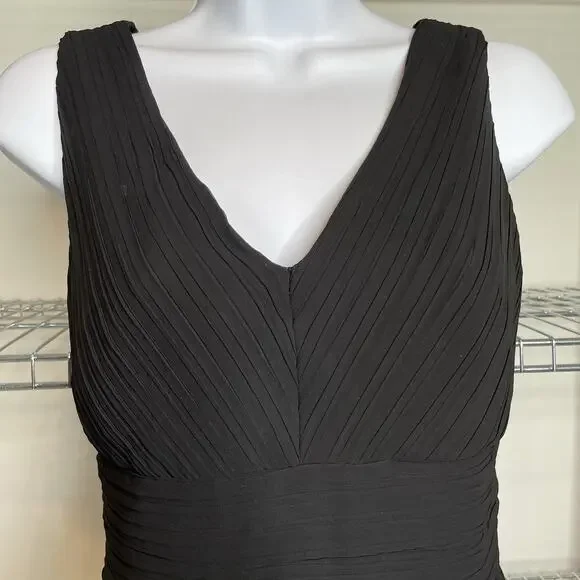 Talbots Women's Little Black Midi Cocktail Dress Size 6 Petite Classic Old Money - Picture 3 of 11